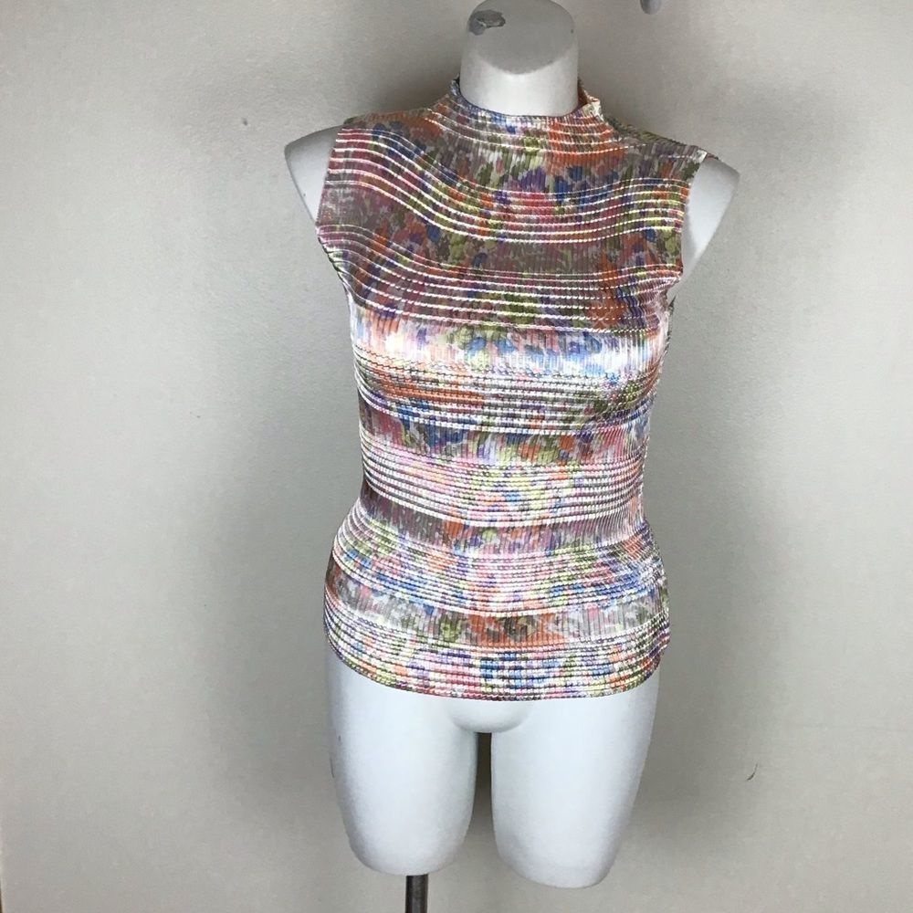 E.K. Designs pastel color stretch size XL top.